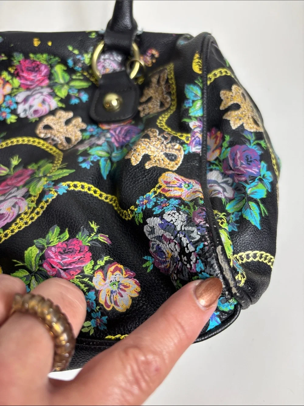 Betsey Johnson black satchel